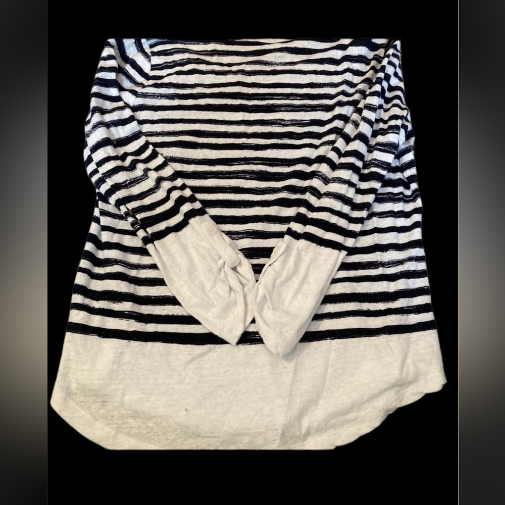Talbots boat neck medium striped shirt - Picture 2 of 11